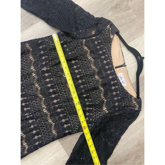 Jessica Howard Black Lace Shift Dress with Contrast Lining Size Medium* - Picture 4 of 9